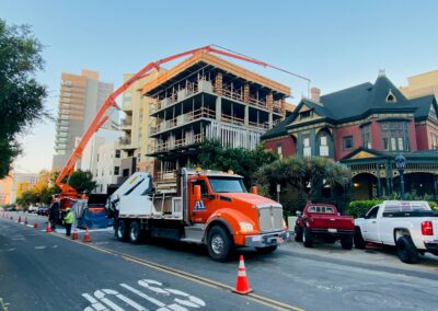 56 Meter Concrete Boom Pump Washout Truck North Park Mid Rise