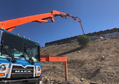 Concrete Pumping Border Fence